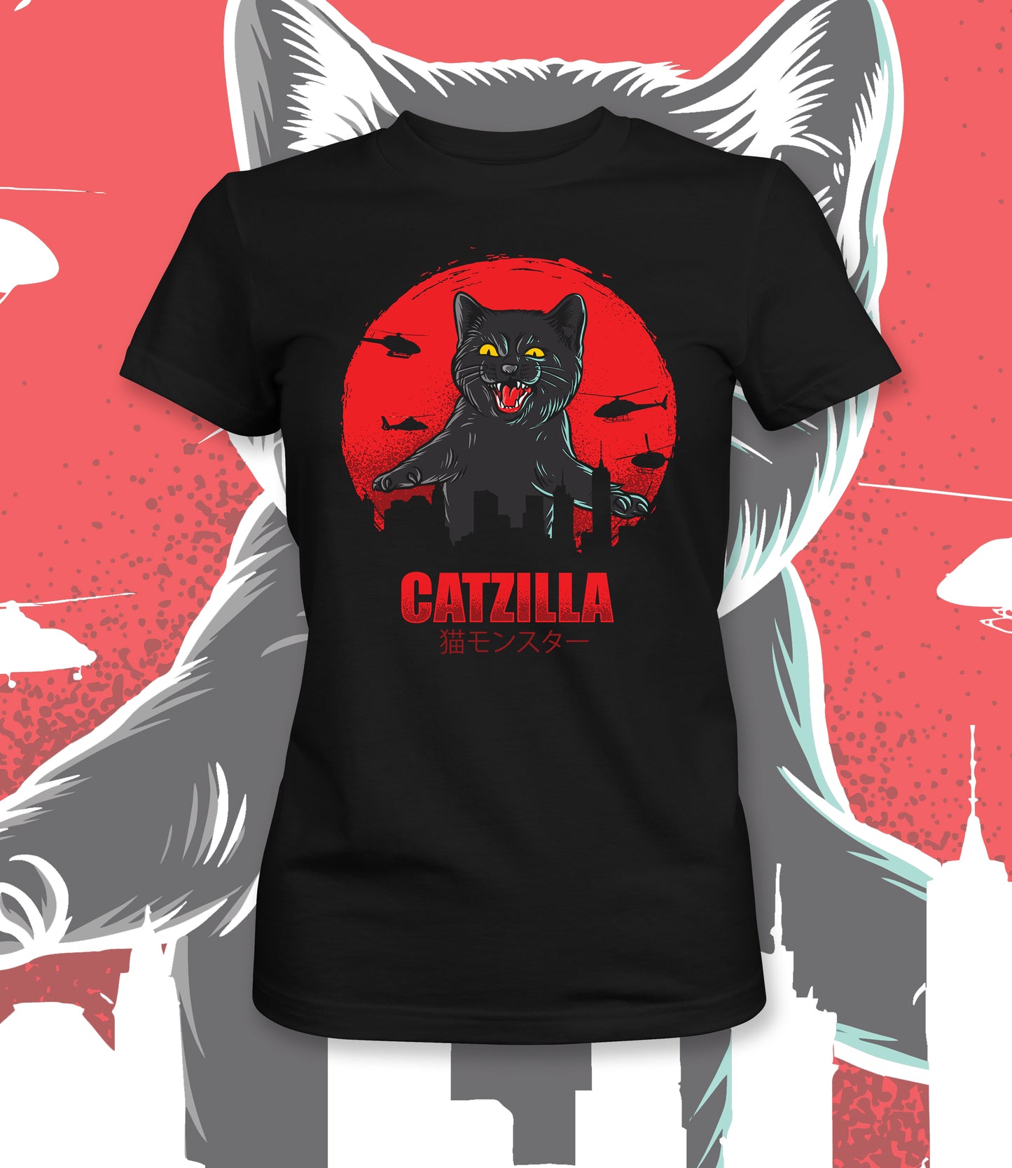 Catzilla - ženska majica