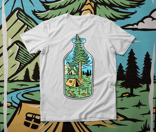 Staklena Flaša Bela Majica - Akcija 🔥